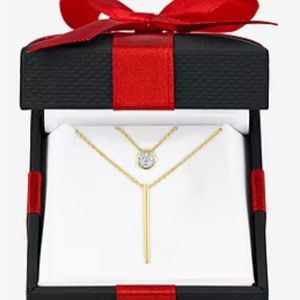 2pc Genuine Diamond accent 14K over sterling silver Necklace